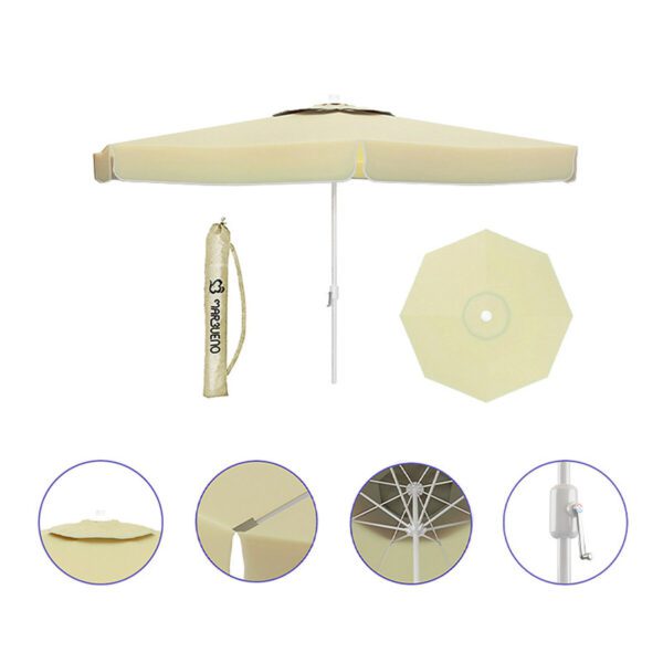 Sunshade Marbueno White Polyester Aluminium ? 270 cm