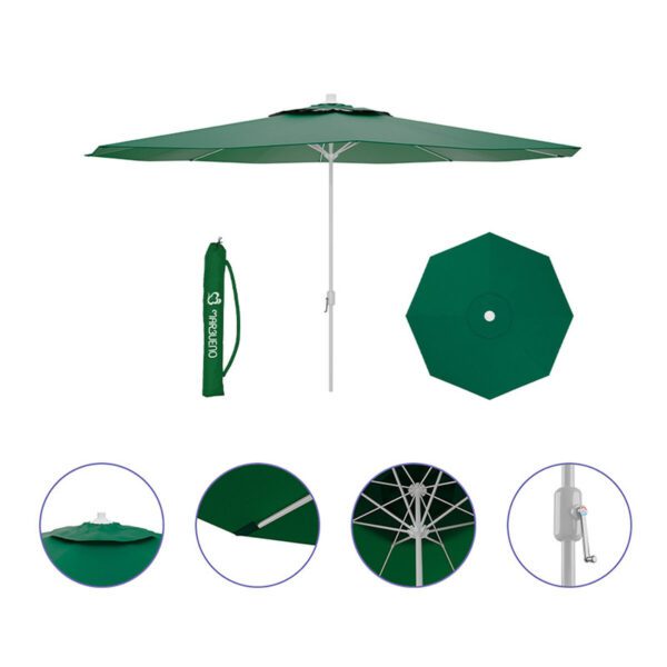 Sunshade Marbueno Green Polyester Steel ? 270 cm