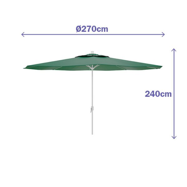 Sunshade Marbueno Green Polyester Steel ? 270 cm
