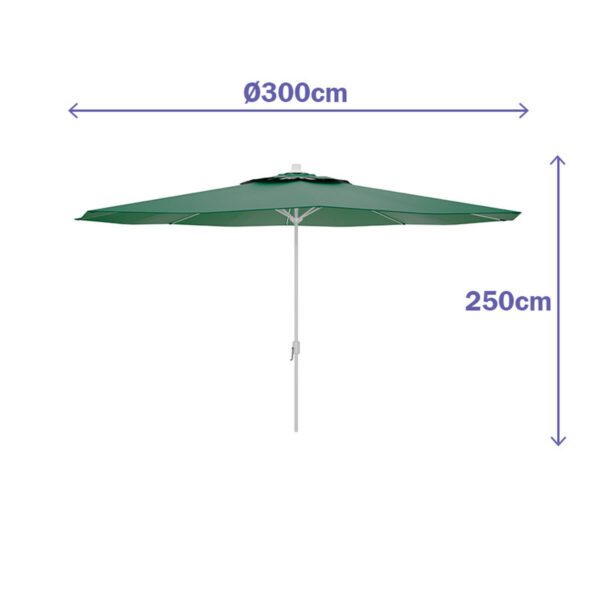Sunshade Marbueno Green Polyester Steel ? 300 cm