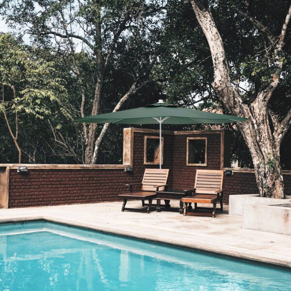 Sunshade Marbueno Green Polyester Steel ? 300 cm