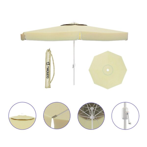 Sunshade Marbueno White Polyester Aluminium ? 270 cm