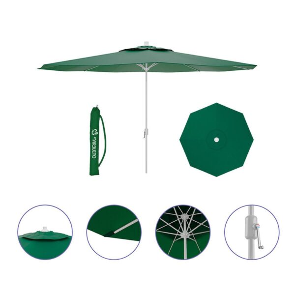 Sunshade Marbueno Green Polyester Steel ? 300 cm